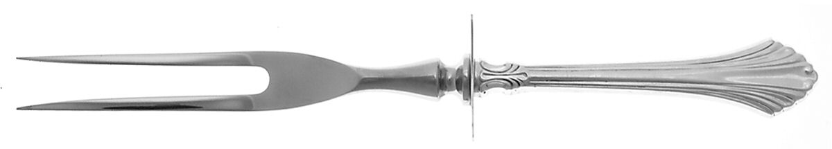 French Regency (Sterling, 1986) Lg Carving/Roast Fork-Stn Prong w/Sterling Guard by Wallace Silver-1