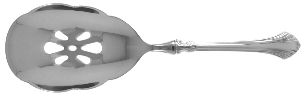 French Regency (Sterling, 1986) Pierced Casserole Spoon with Stainless Bowl by Wallace Silver-1