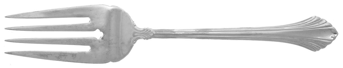 French Regency (Sterling, 1986) Medium Solid Cold Meat Serving Fork by Wallace Silver-1