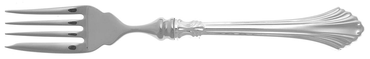 French Regency (Sterling, 1986) Individual Hollow Fish Fork, Stainless Tines by Wallace Silver-1