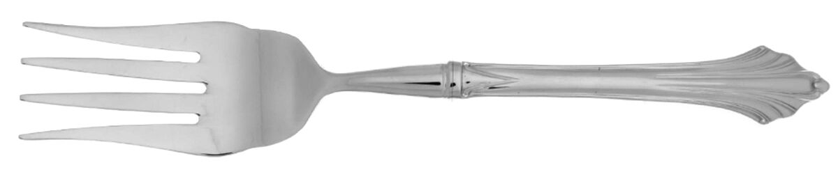 French Regent (Stainless) Cold Meat Fork Large, Stainless Tines HC by Wallace Silver-1