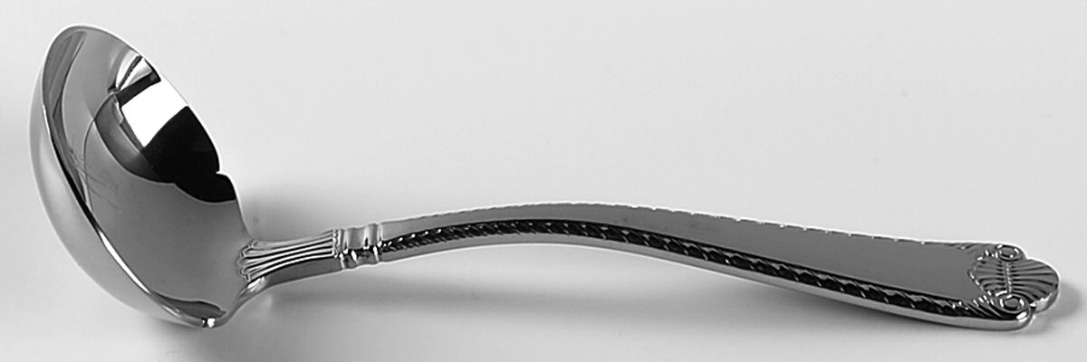 French Shell (Stainless) Solid Gravy Ladle by Wallace Silver-1