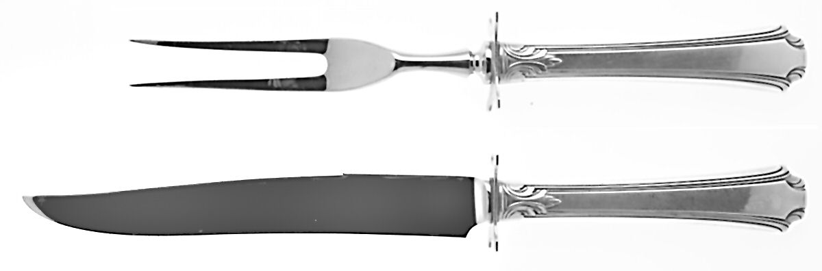 Georgian Colonial (Sterling, 1932) Small Stainless Blade 2-Piece Steak Carving Set by Wallace Silver-1