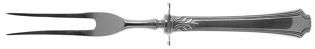 Georgian Colonial (Sterling, 1932) Small Steak Carving Fork with Stainless Prongs by Wallace Silver-1