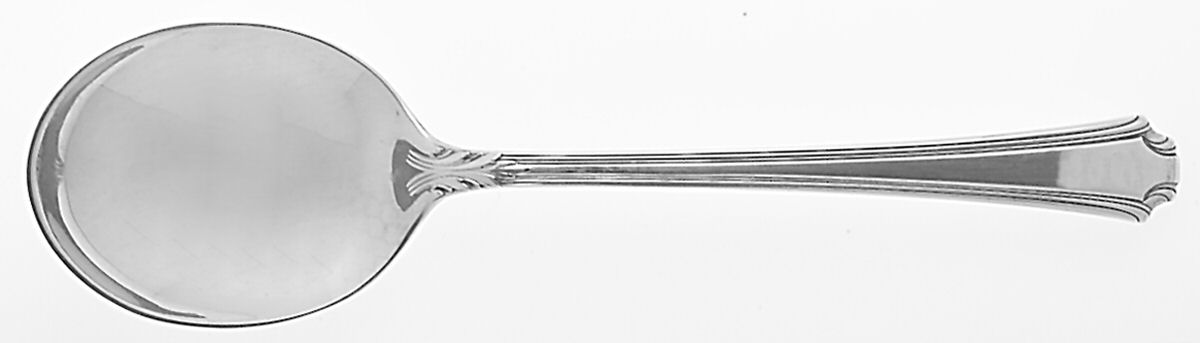 Georgian Colonial (Sterling, 1932) Round Bowl Soup Spoon (Cream Soup) by Wallace Silver-1