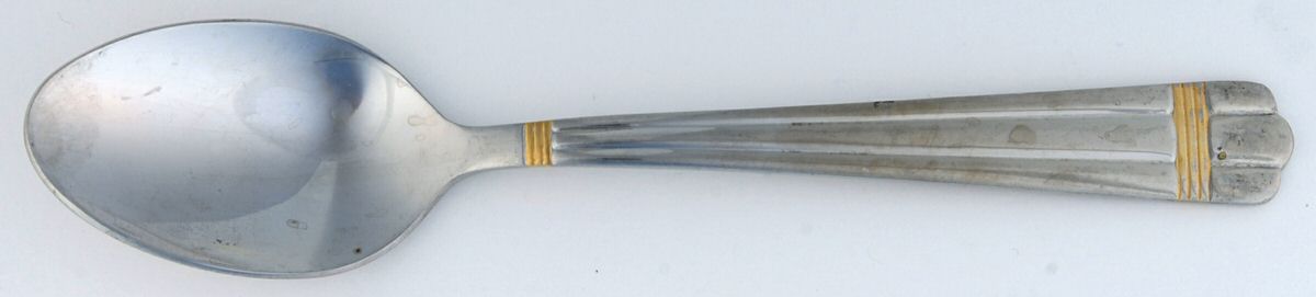 Golden Apollo (Stainless, Gold Accent, Rib Front-Bc) Place/Oval Soup Spoon by Wallace Silver-1