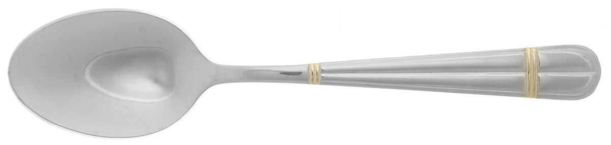 Golden Carmel (Stainless, Gold Accent) Place/Oval Soup Spoon by Wallace Silver-1