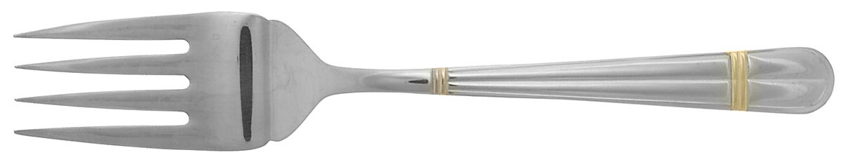 Golden Carmel (Stainless, Gold Accent) Medium Solid Cold Meat Serving Fork by Wallace Silver-1