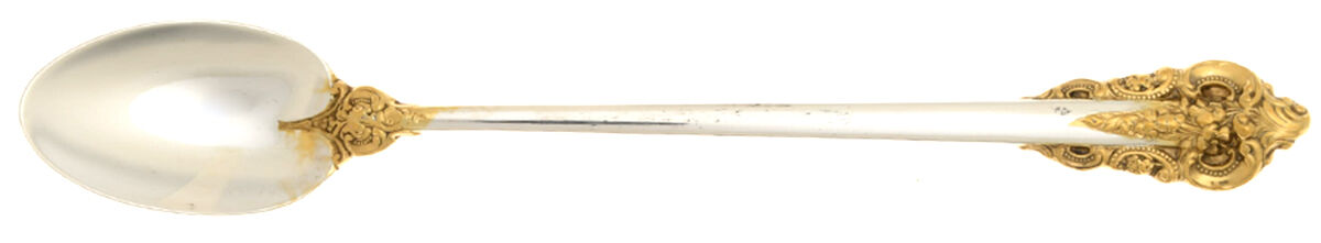 Golden Grande Baroque (Sterling, Gold Accent) Infant Feeding Spoon by Wallace Silver-1