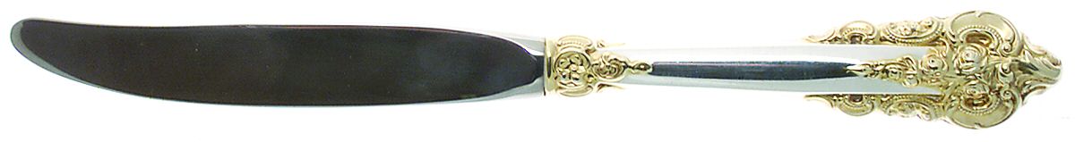 Golden Grande Baroque (Sterling, Gold Accent) Modern Hollow Knife by Wallace Silver-1