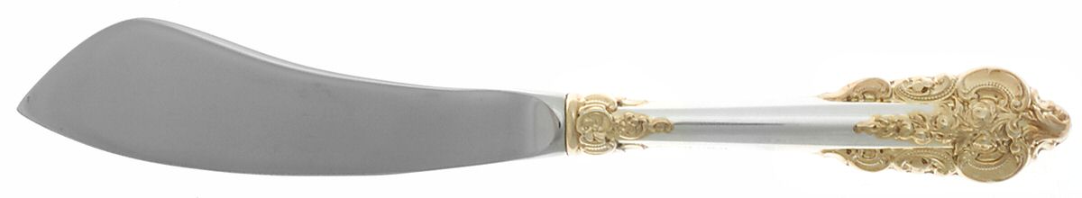 Golden Grande Baroque (Sterling, Gold Accent) Hollow Handle Master Butter Knife by Wallace Silver-1