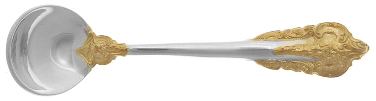 Golden Grande Baroque (Sterling, Gold Accent) Individual Salt Spoon by Wallace Silver-1