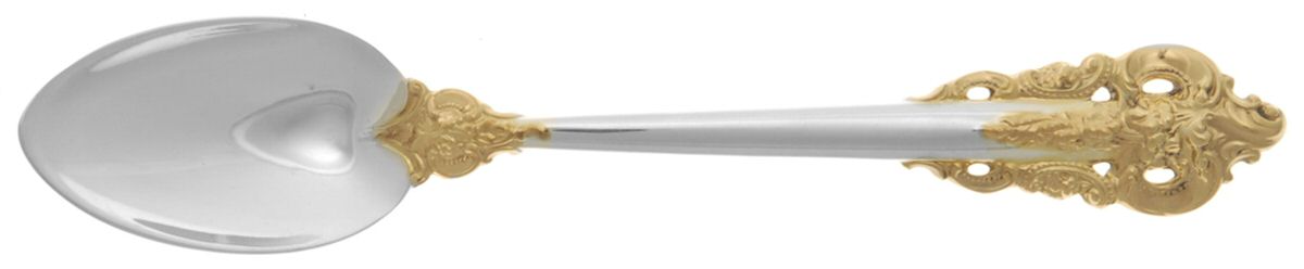 Golden Grande Baroque (Sterling, Gold Accent) Demitasse Spoon by Wallace Silver-1