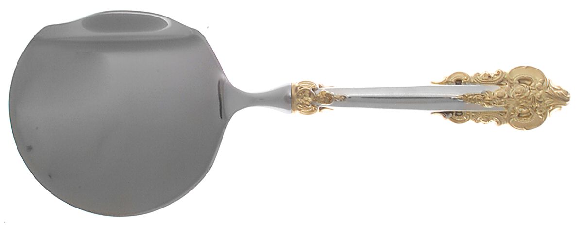 Golden Grande Baroque (Sterling, Gold Accent) Cranberry Server with Stainless Bowl by Wallace Silver-1