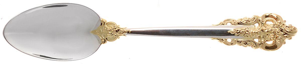 Golden Grande Baroque (Sterling, Gold Accent) Place/Oval Soup Spoon by Wallace Silver-1