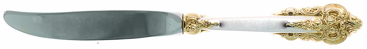 Golden Grande Baroque (Sterling, Gold Accent) Modern Hollow Knife by Wallace Silver-1