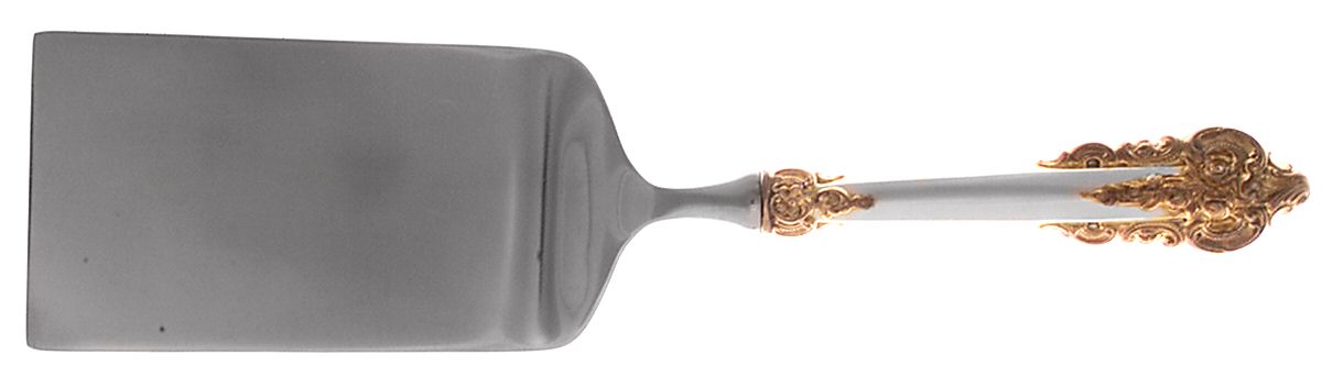 Golden Grande Baroque (Sterling, Gold Accent) Lasagna Server with Stainless Blade by Wallace Silver-1