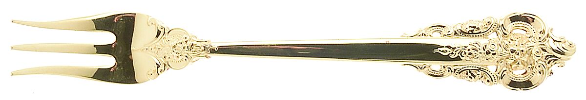 Golden Grande Barogue (Sterling, Gold Vermeil) Cocktail/Seafood Fork by Wallace Silver-1