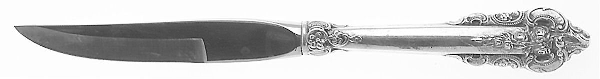 Golden Grande Barogue (Sterling, Gold Vermeil) Individual Steak Knife w/Bevel Blade by Wallace Silver-1