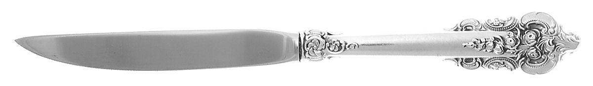 Golden Grande Barogue (Sterling, Gold Vermeil) Individual Steak Knife Hollow Handle Serrate Blade by Wallace Silver-1
