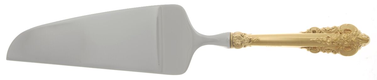 Golden Grande Barogue (Sterling, Gold Vermeil) Pie & Cake Server with Stainless Blade by Wallace Silver-1