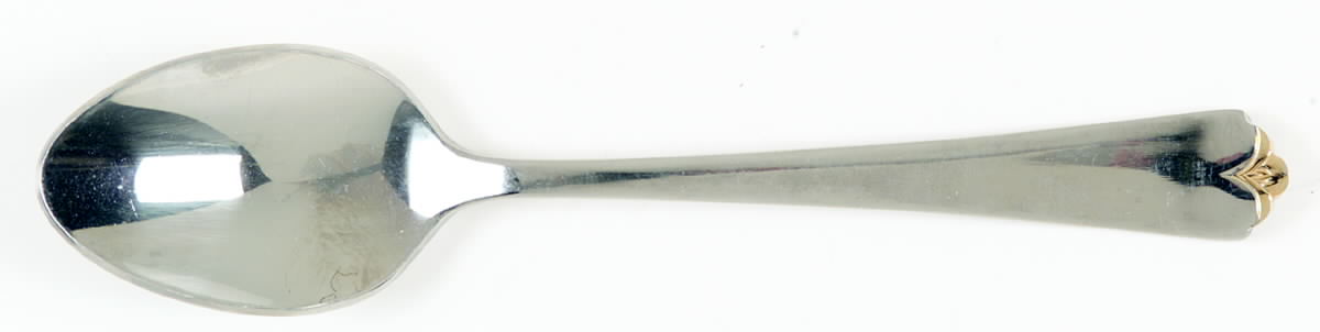 Golden Lotus (Stainless, Gold Accent Teaspoon by Wallace Silver-1