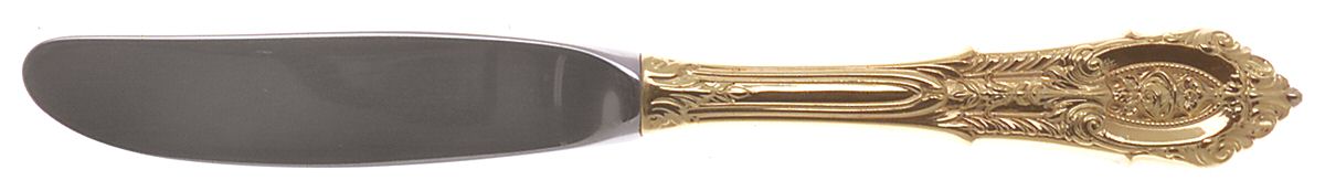 Golden Rose Point (Sterling, 1988, Gold Accent Rose) Butter Spreader by Wallace Silver-1