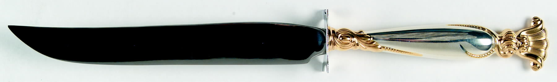 Golden Romance of The Sea (Sterling, Gold Accent) Small Steak Carving Knife with Stainless Blade by Wallace Silver-1