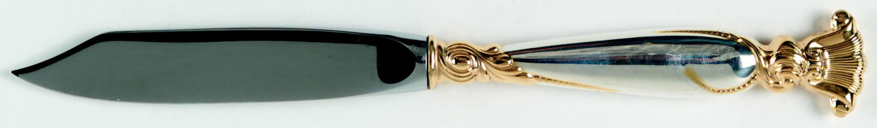 Golden Romance of The Sea (Sterling, Gold Accent) Individual Fruit Knife with Stainless Blade by Wallace Silver-1