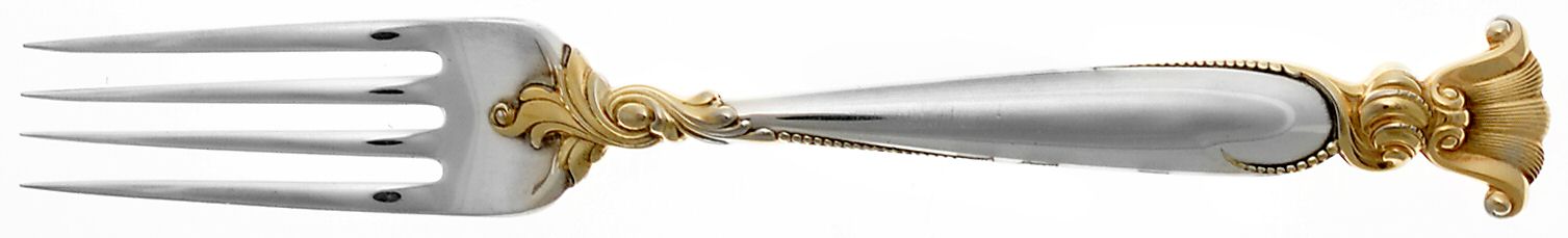 Golden Romance of The Sea (Sterling, Gold Accent) Fork by Wallace Silver-1