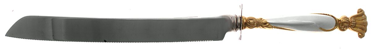 Golden Romance of The Sea (Sterling, Gold Accent) Cake Slicer with Stainless Blade by Wallace Silver-1