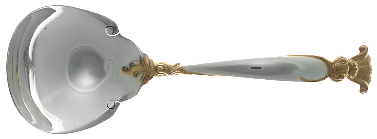 Golden Romance of The Sea (Sterling, Gold Accent) Solid Gravy Ladle by Wallace Silver-1