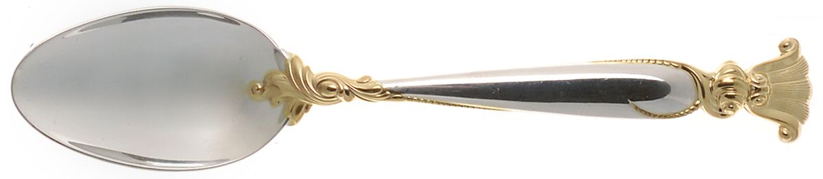 Golden Romance of The Sea (Sterling, Gold Accent) Dessert/Oval Soup Spoon by Wallace Silver-1