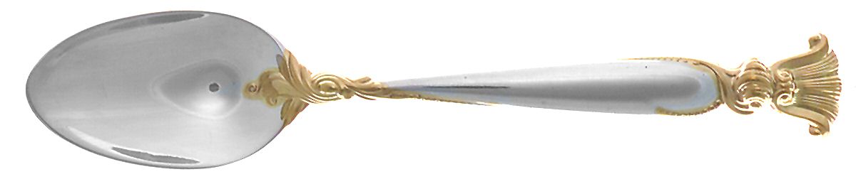 Golden Romance of The Sea (Sterling, Gold Accent) Demitasse Spoon by Wallace Silver-1