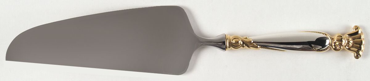 Golden Romance of The Sea (Sterling, Gold Accent) Pie & Cake Server with Stainless Blade by Wallace Silver-1