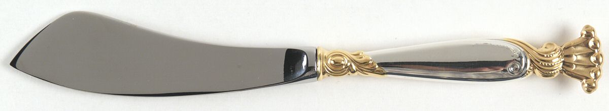 Golden Romance of The Sea (Sterling, Gold Accent) Hollow Handle Master Butter Knife by Wallace Silver-1