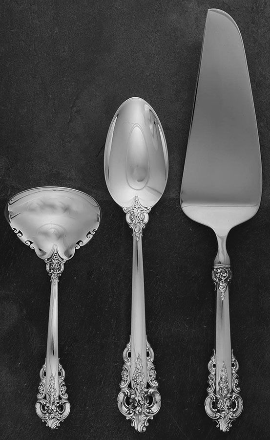 Grande Baroque (Sterling, 1941) 3 Piece Completer Set by Wallace Silver-1