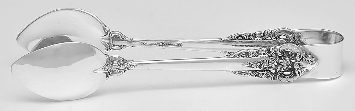 Grande Baroque (Sterling, 1941) Sugar Tongs Solid HC by Wallace Silver-1