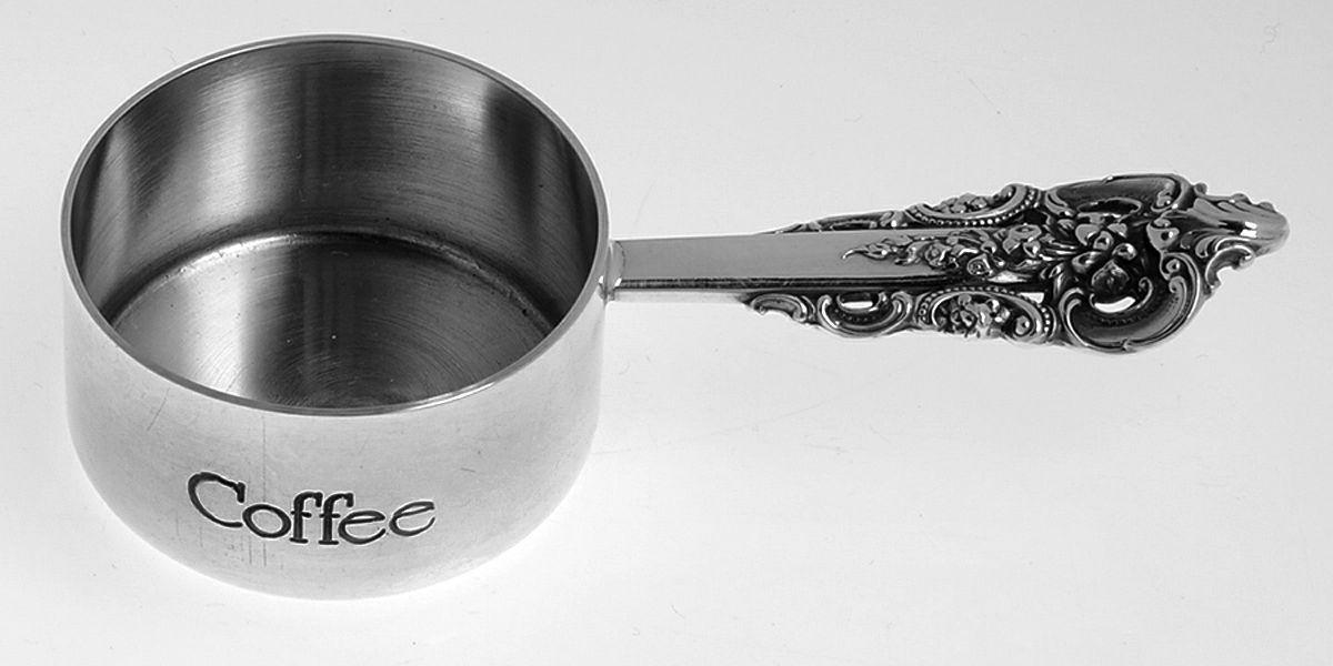 Grande Baroque (Sterling, 1941) Coffee Scoop with Plated Bowl by Wallace Silver-1