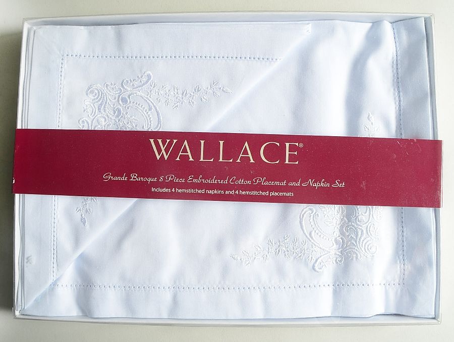 Grande Baroque (Sterling, 1941) Cloth Placemat & Napkin Set (4 Each) by Wallace Silver-1