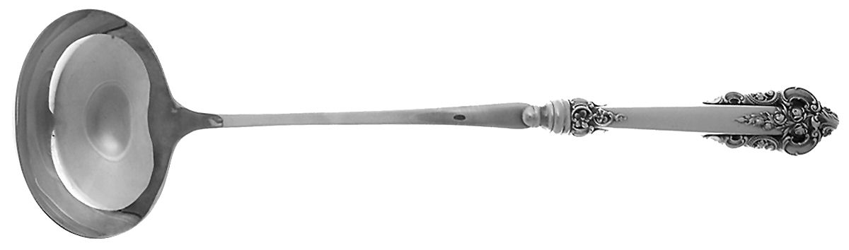 Grande Baroque (Sterling, 1941) Soup Ladle with Silverplate Bowl by Wallace Silver-1