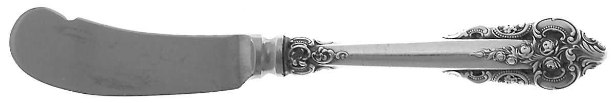 Grande Baroque (Sterling, 1941) Butter Spreader Hollow Hdl-Paddle/Stainless Blade by Wallace Silver-1