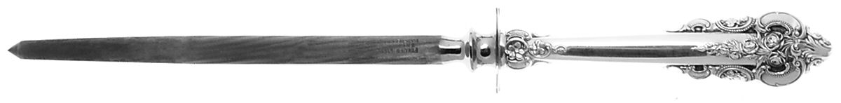 Grande Baroque (Sterling, 1941) Large Roast Steel Rod Knife Sharpener by Wallace Silver-1