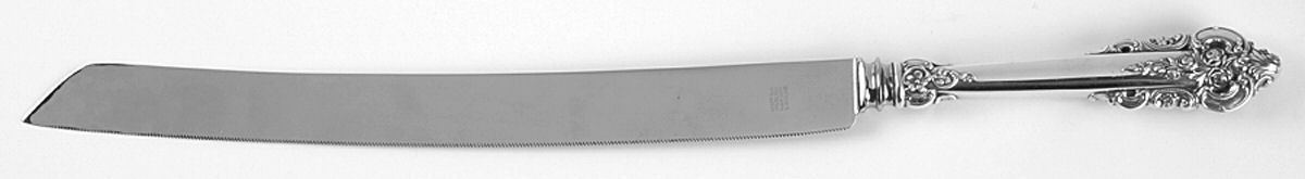 Grande Baroque (Sterling, 1941) Wedding Cake Knife with Stainless Blade Oversize by Wallace Silver-1