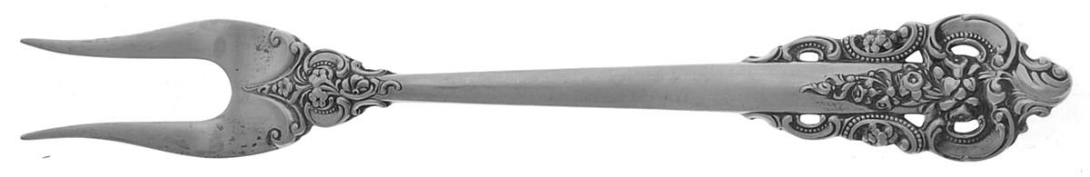 Grande Baroque (Sterling, 1941) Short Handle Pickle/Olive Fork by Wallace Silver-1