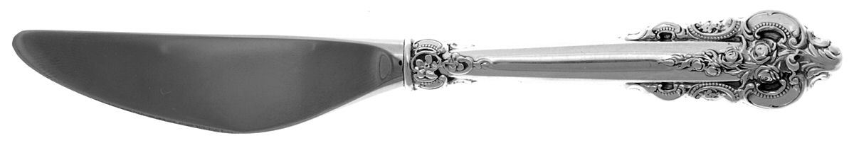Grande Baroque (Sterling, 1941) Modern Hollow Butter Spreader (Stainless) by Wallace Silver-1