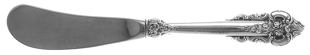 Grande Baroque (Sterling, 1941) Butter Spreader Hollow Hdl-Paddle/Stainless Blade by Wallace Silver-1