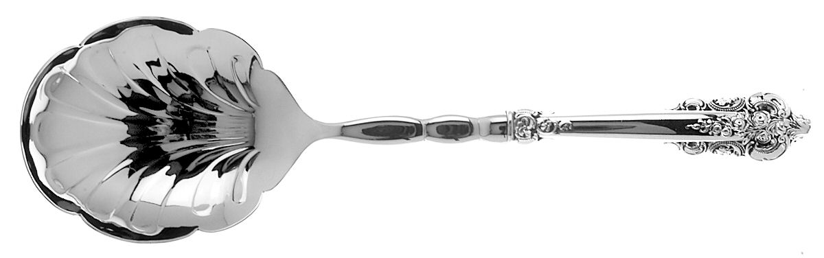 Grande Baroque (Sterling, 1941) Oversize Casserole Spoon with Stainless Shell Bowl by Wallace Silver-1