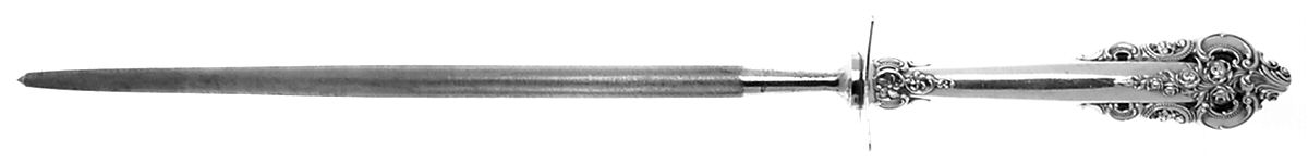 Grande Baroque (Sterling, 1941) Large Steel Rod Knife Sharpener by Wallace Silver-1