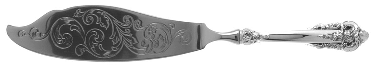 Grande Baroque (Sterling, 1941) Engraved Fish Serving Knife-Stainless Blade by Wallace Silver-1
